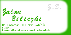 zalan biliczki business card